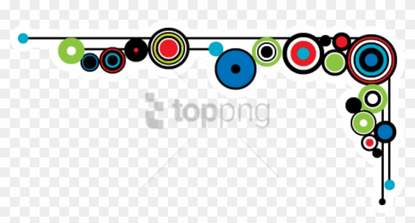 Free Png Colorful Floral Corner Borders Png Png Images - Decorative Corner Borders In Color Clipart