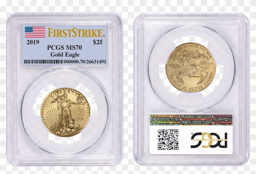 American Eagle Ms70 Pcgs First Strike Flag Label - Collector Coin Label Clipart #2542580