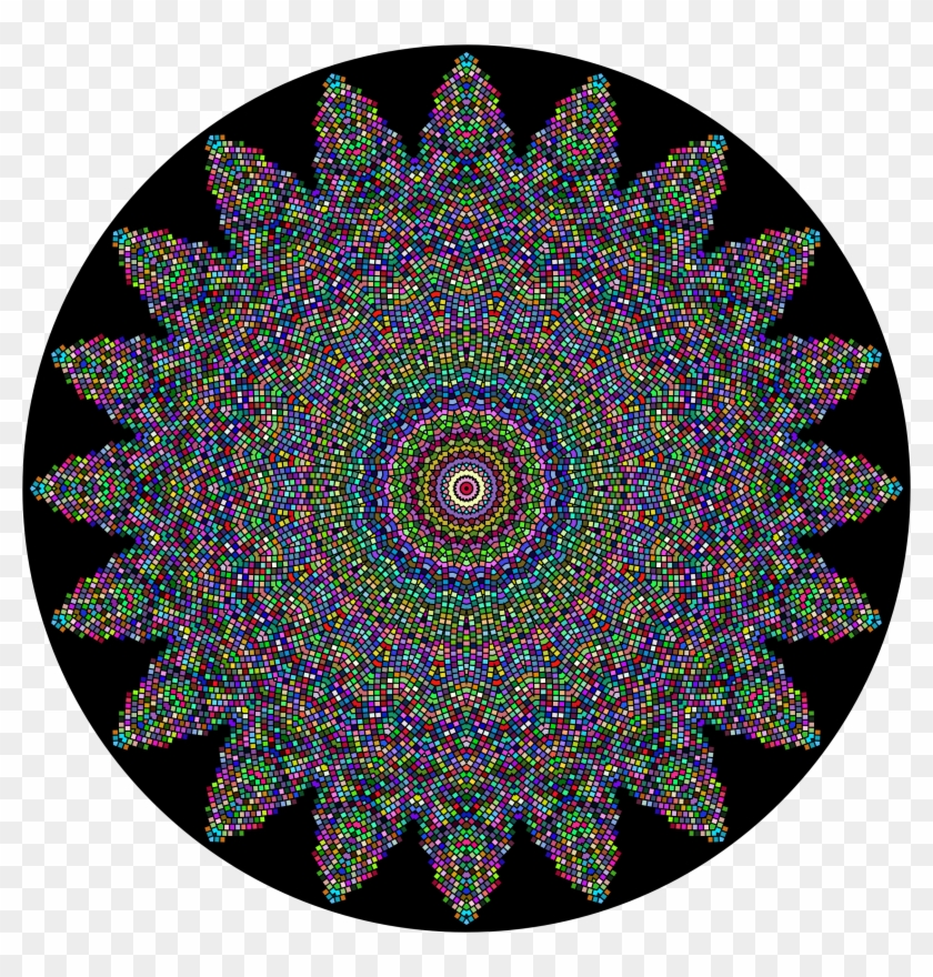 This Free Icons Png Design Of Prismatic Tiles Geometric - Circle Clipart #2542740