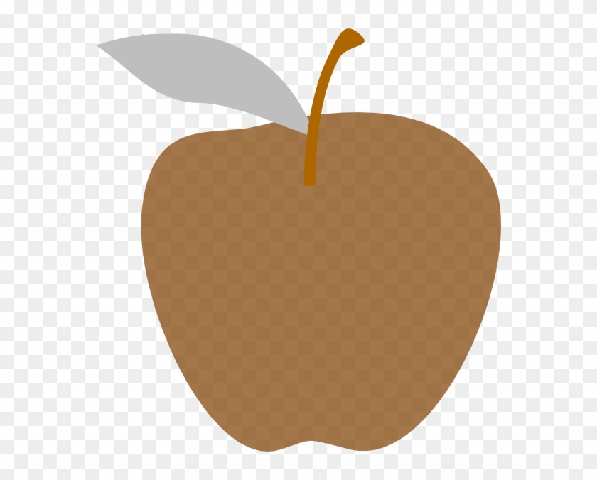 Brown Apple Svg Clip Arts 570 X 596 Px - Brown Apple Clipart - Png Download