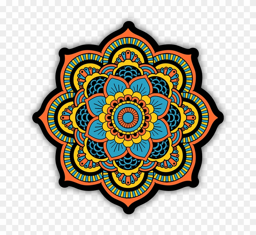 Sacred Geometry Mandala V4 Bumper Stickers - Sacred Geometry Mandala Clipart