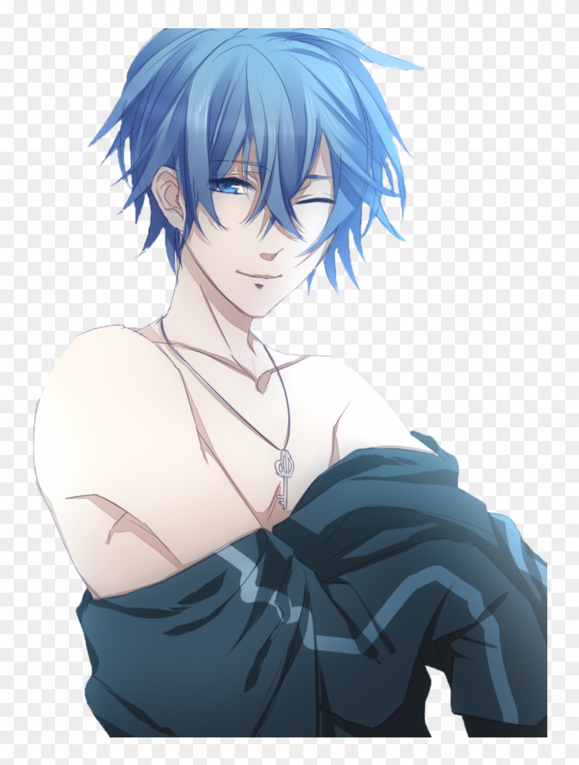 Tumblr Static Kaito Shion Render By Fujoshi Kuro-d62p0t3 - Anime Boy With Blue Hair Clipart #2543609