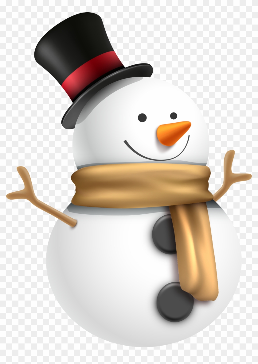 Snowman Png Pic - Vector Snowman Png Clipart #2543754