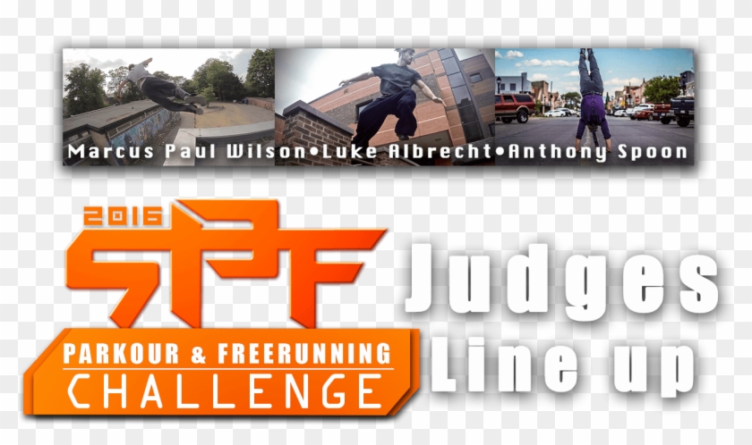 Judges Line Up Scottsdale Parkour Freerunning Challenge - Poster Clipart