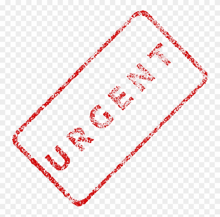 Postage Stamps Rubber Stamp Document Information Computer - Urgent Stamp Clipart - Png Download