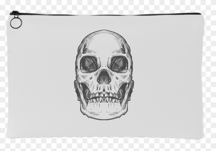Hand Drawn Anatomical Human Skull - Skull Clipart