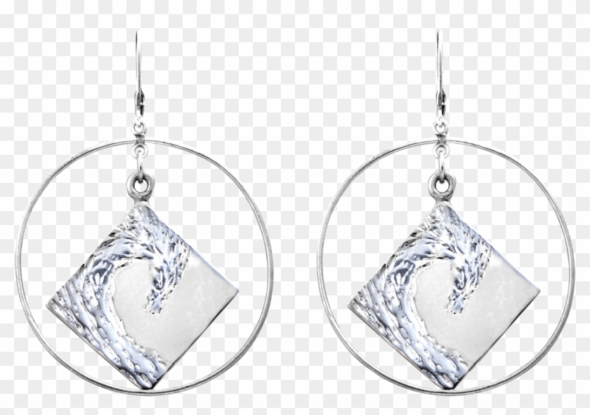 Diamond In Circles Earrings - Earrings Clipart #2544971