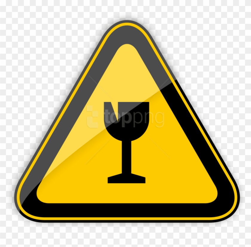Fragile Warning Sign Png - Danger Sign Png Clipart