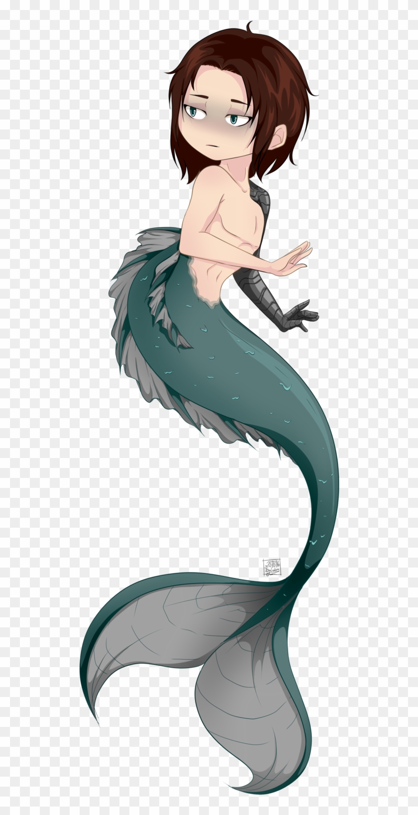 Acting Drawing James Buchanan - Bucky Barnes As A Mermaid Clipart #2545716