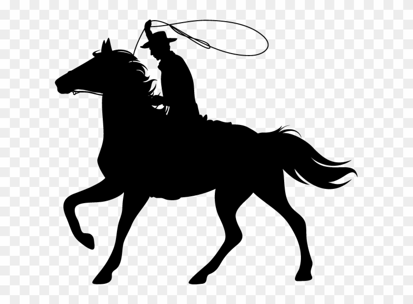 Unicorn Silhouette Clip Art - Cowboy Silhouette Transparent Background - Png Download #2546029