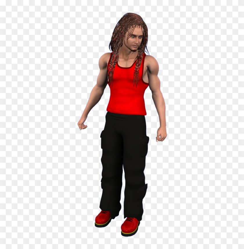 M#20s, Dark Green Eyes, With Jeff Hardy Style Braided - Standing Clipart #2546471