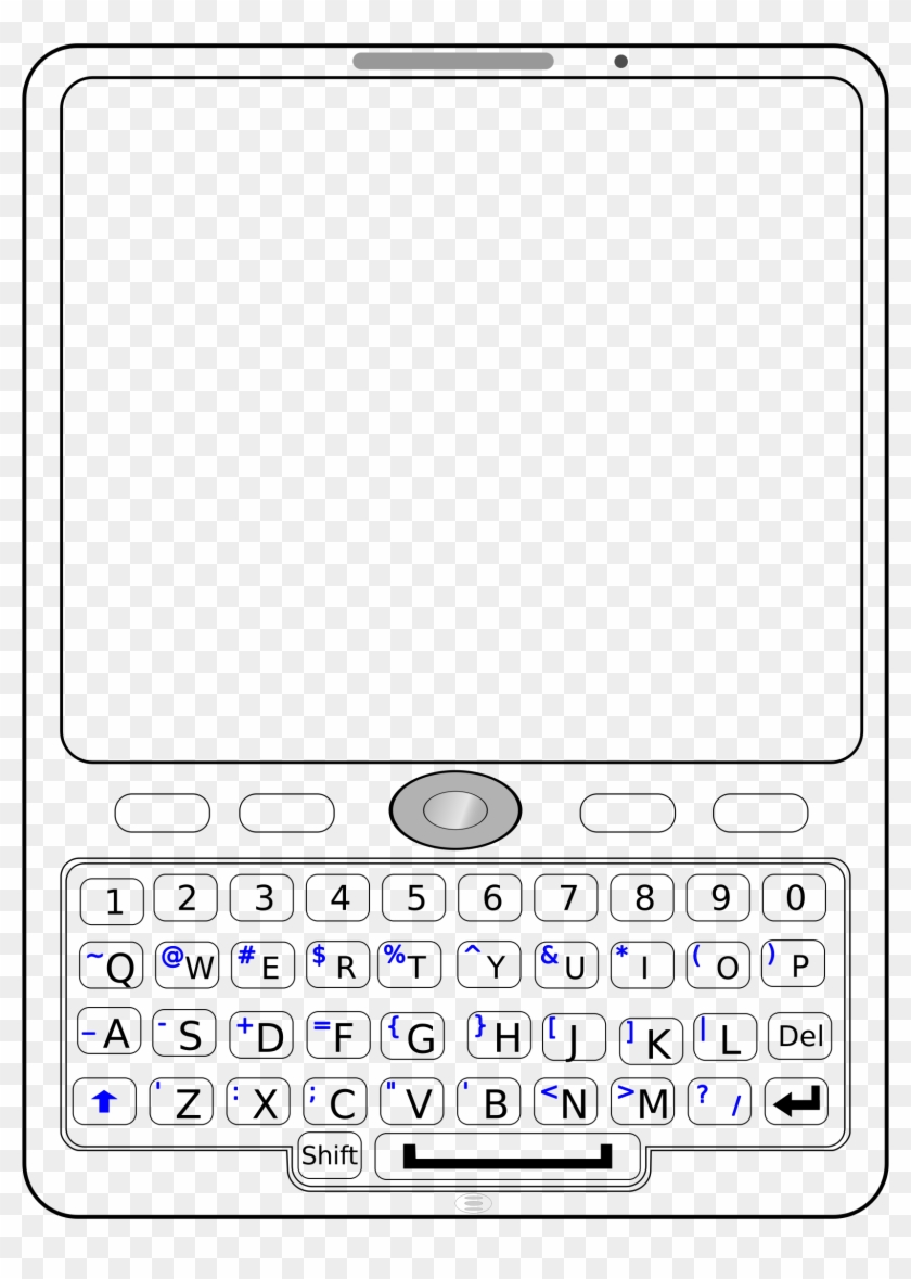 This Free Icons Png Design Of Qwerty Phone - Feature Phone Clipart