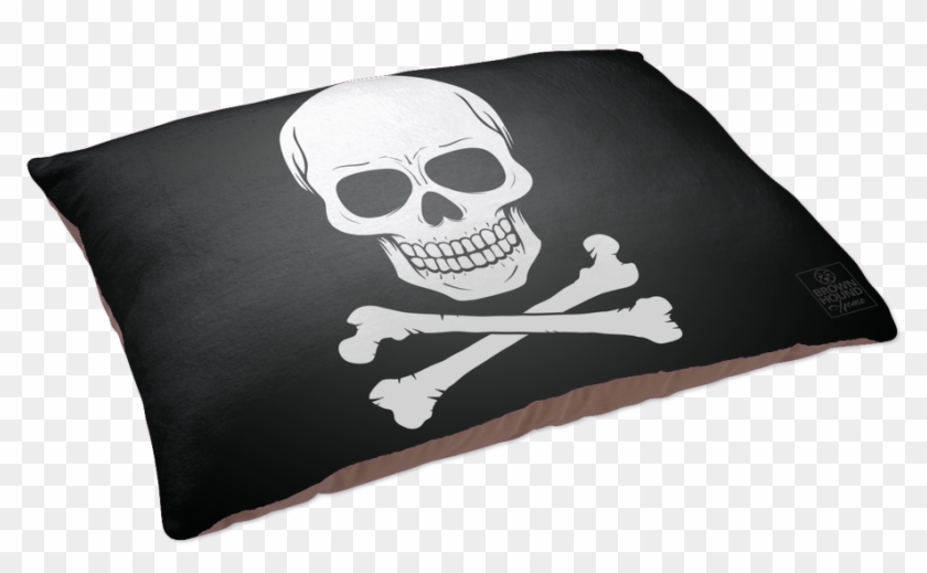 Skull And Crossbones Dog Bed - Skull Clipart
