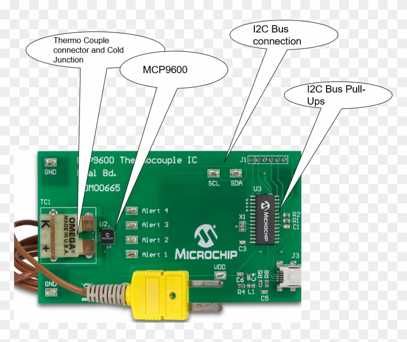 Mcp9600 Demo Adm00665 - Microchip Clipart #2547781