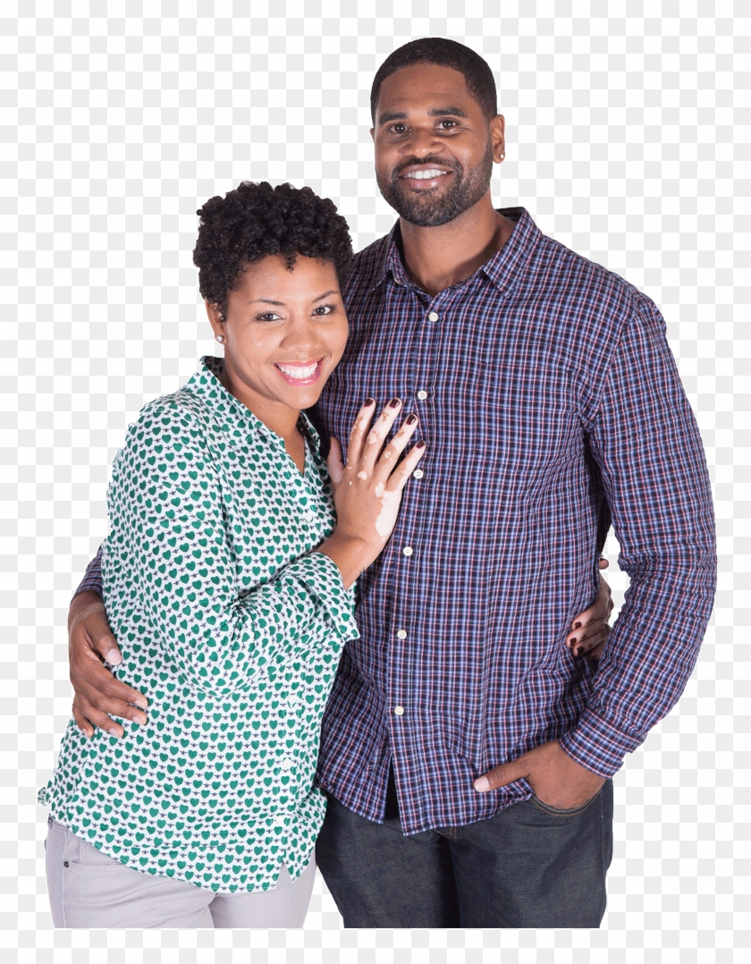 African American Couple Posing Together And Smiling - African American Couple Png Clipart