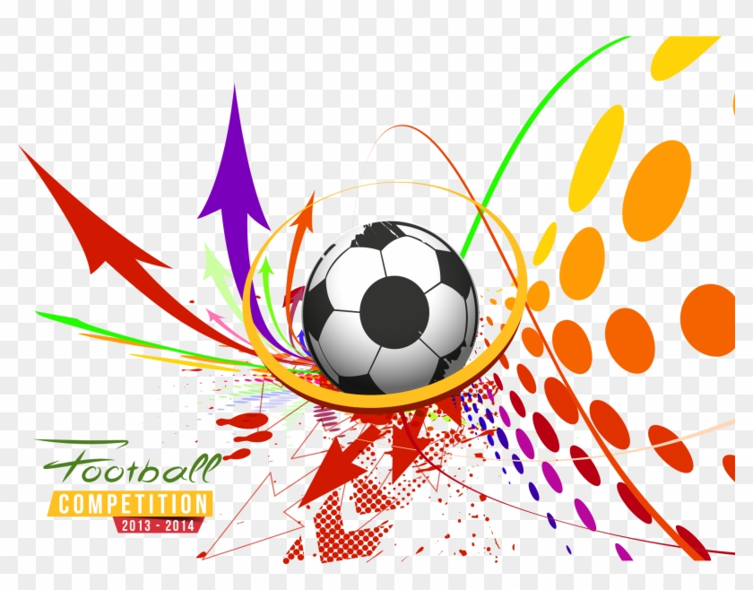 Vector Poster Football Sport Sports Free Transparent - Background Abstract Football Vector Png Clipart #2548118