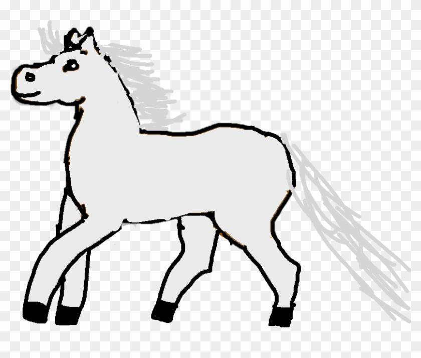 Gray Mustang Horse - Mane Clipart #2548779