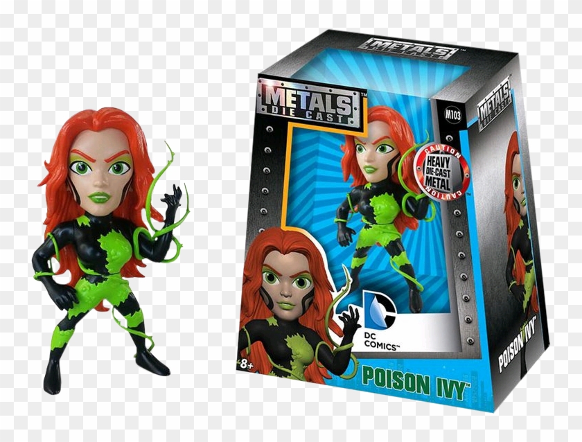 Poison Ivy Comic 4" Metals Die-cast Action Figure - Metal Die Cast Harley Quinn Dc Clipart #2549349