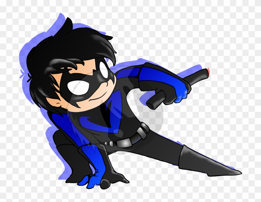 Chibi Nightwing Png - Nightwing Chibi Png Clipart #2549719