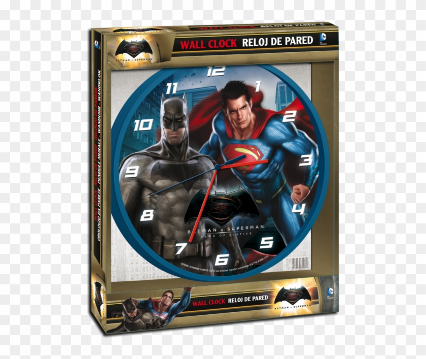 Dc Comics Batman Vs Superman Dawn Of Justice Wall Clock - Budik Marvel Clipart #2549761
