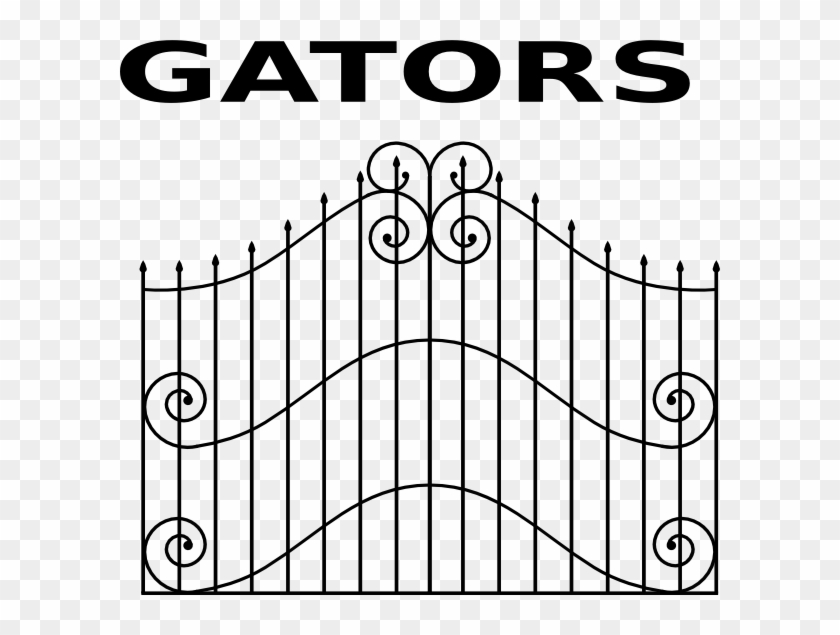 Black And White Clip Art Gate - Png Download