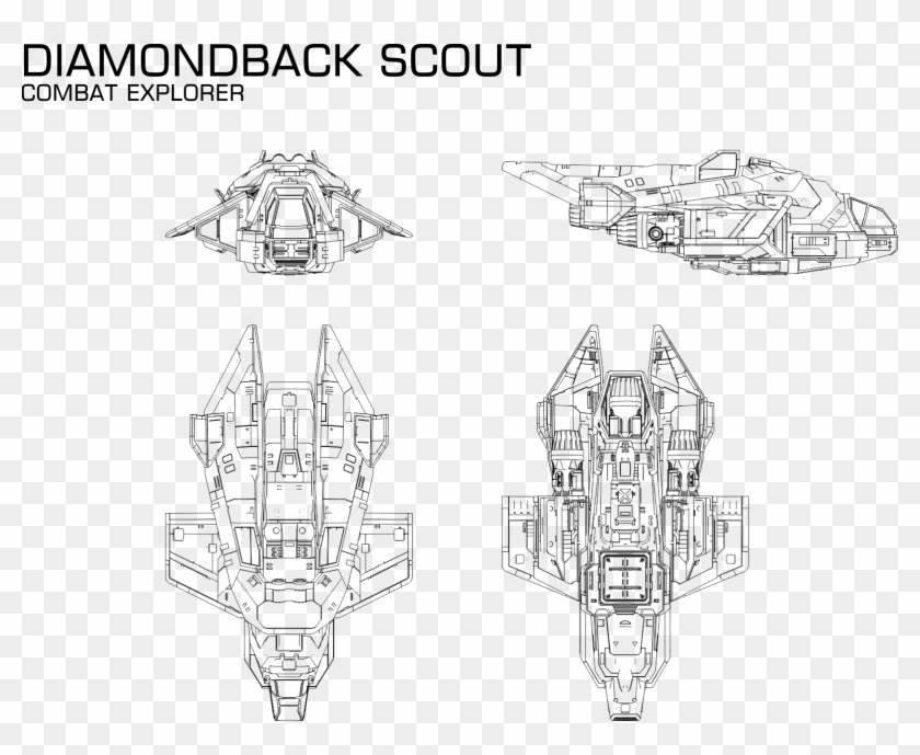 Lakon Diamondback Scout From Elite - Elite Dangerous Diamondback Explorer Draw Clipart #2550435