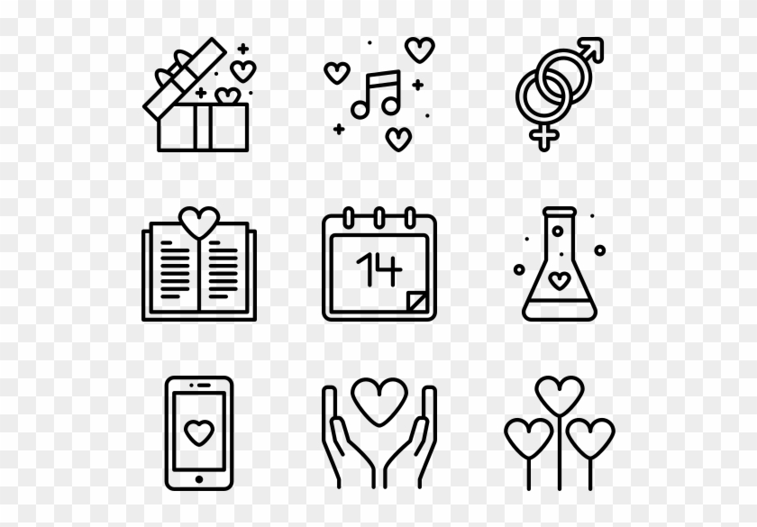 Romance - Cute Png Black And White Clipart