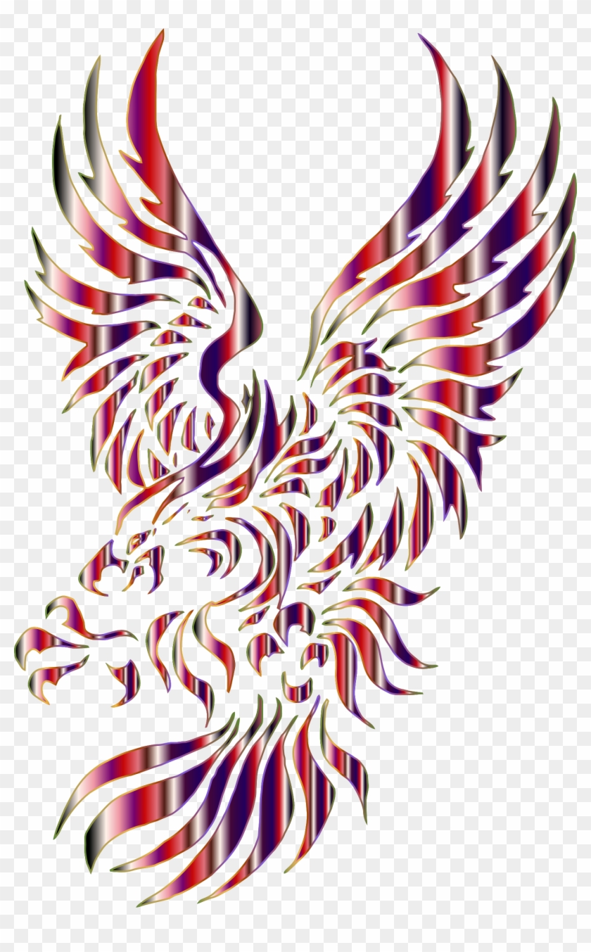 Black Eagle Clipart Tribal - Tattoo Drawing Of Eagle - Png Download