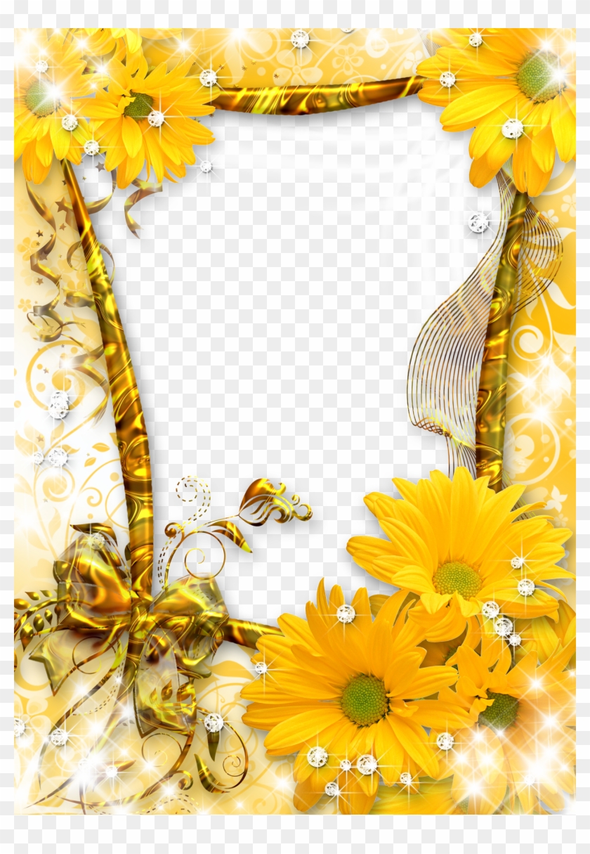 Sunflower Png, Sunflower Clipart, Frame Clipart, Clip - Moldura Para Fotos Girassol Transparent Png
