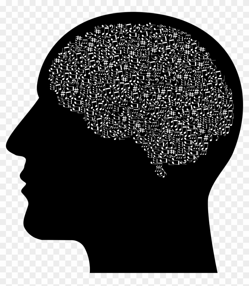 Music White Big Image Png - Human Head Clipart Transparent Png #2551135