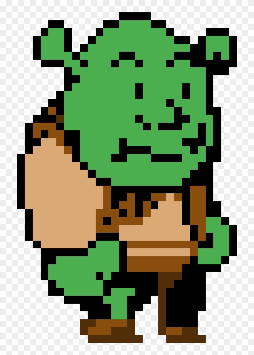 Shrek - Shrek Pixel Art Transparent Clipart #2551171