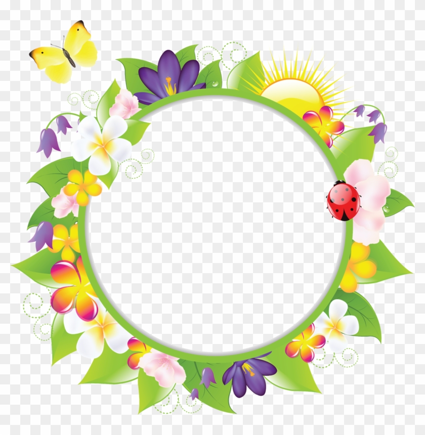 Tinkerbell Vector Frame - Цветок Рамка Для Фото Clipart #2551345
