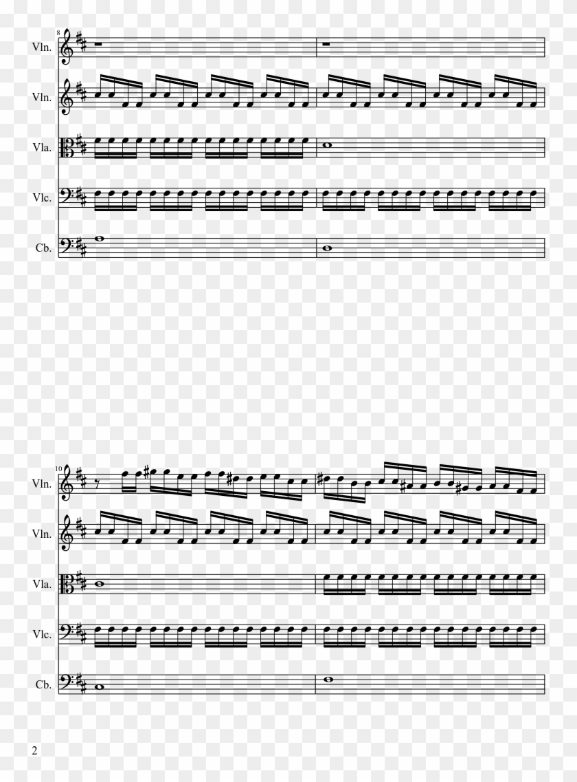The Arrow And The Flash Sheet Music 2 Of 12 Pages - Flash Theme Song Cello Clipart