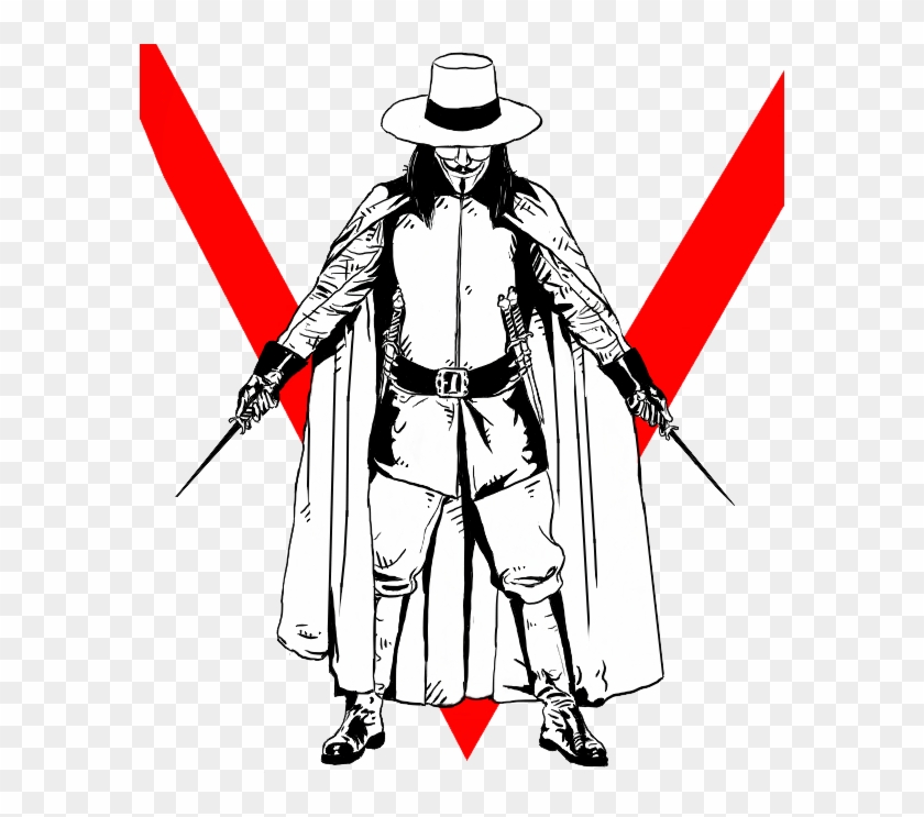 V For Vendetta Transparent Background - V For Vendetta Design Clipart