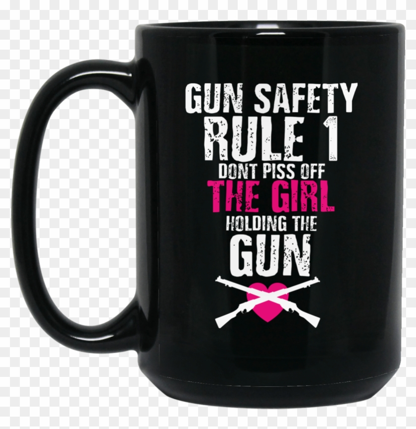 Gun Girls Mug Gun Safety Rule Don't Piss Off Girl Holding Clipart