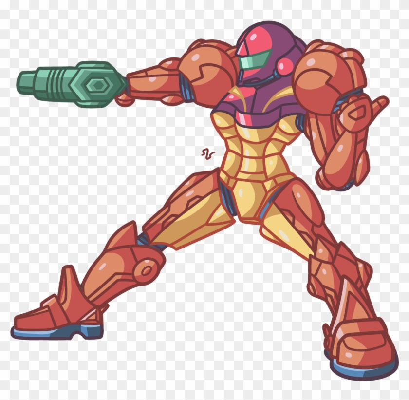 Samus I Love Samus's Design In Super Metroid I Tried - Cartoon Clipart #2553823