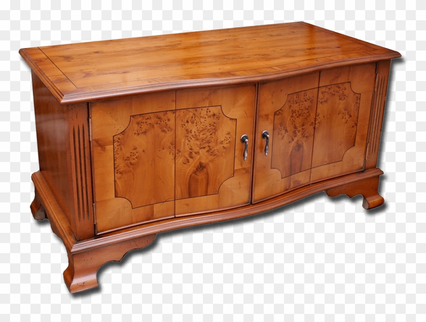 Serpentine Tv Stand On Bracket Feet - Sideboard Clipart