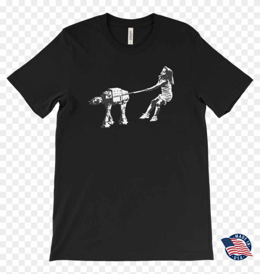 Star Wars Banksy Girl With At-at On Leash • Star Wars - Ted Talk T Shirts Clipart