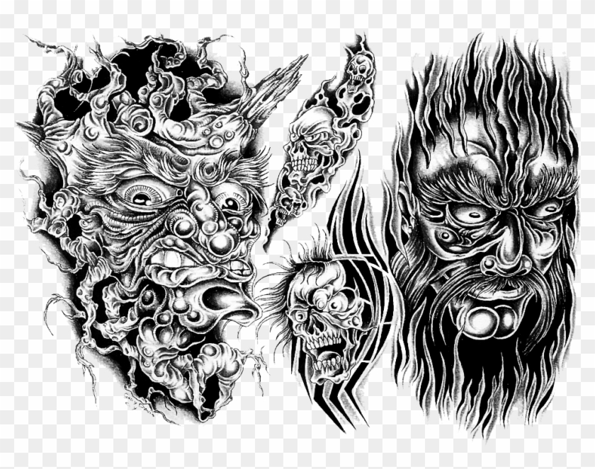 Tattoo With Transparent Background Img56 «black And - Sleeve Tattoo Transparent Background Clipart