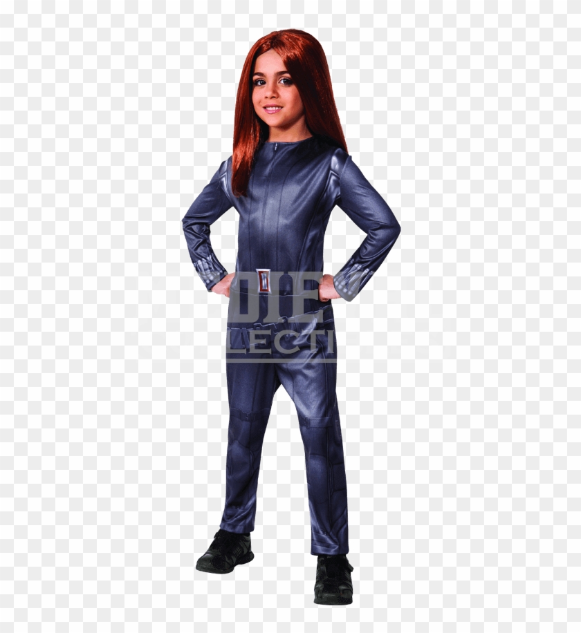 Girls Winter Soldier Black Widow Costume - Black Widow Costume Clipart #2554744