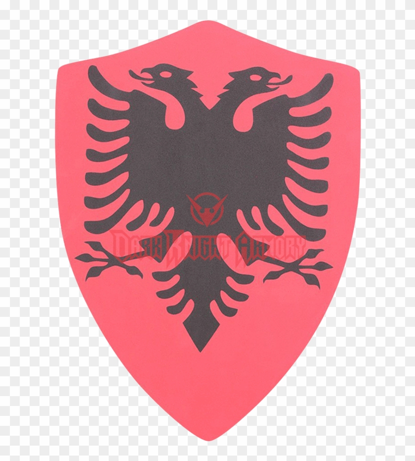 Double Headed Eagle Larp Heater Shield , Png Download - Albanian Flag Transparent Clipart #2555183