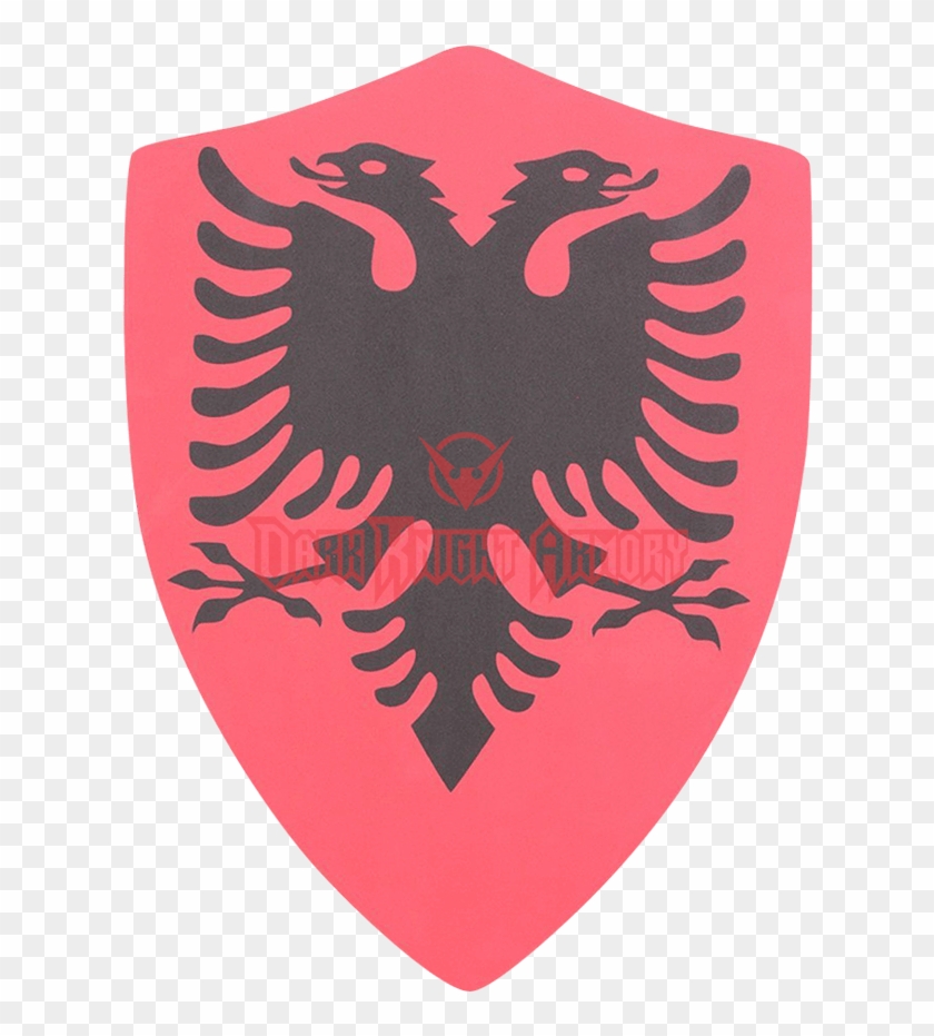 Double Headed Eagle Larp Heater Shield , Png Download - Albanian Flag Transparent Clipart