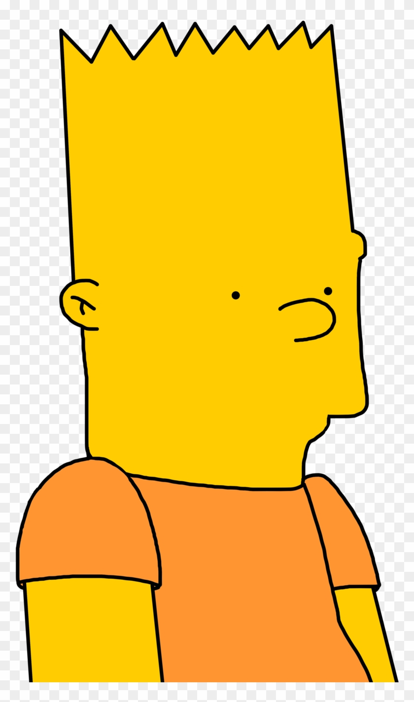 Simpsons Drawing Face - Bart Simpson Poker Face Clipart