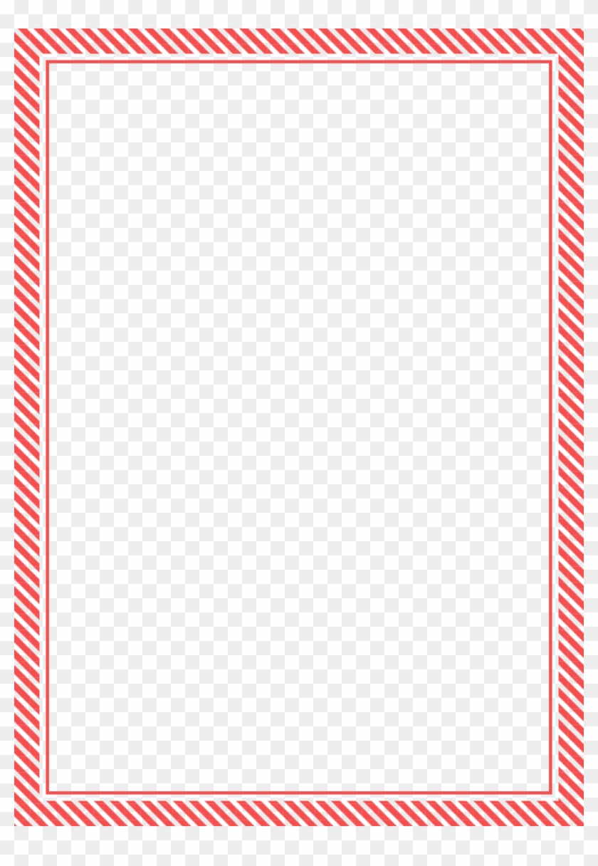 Candy Cane Stripe Border Clipart