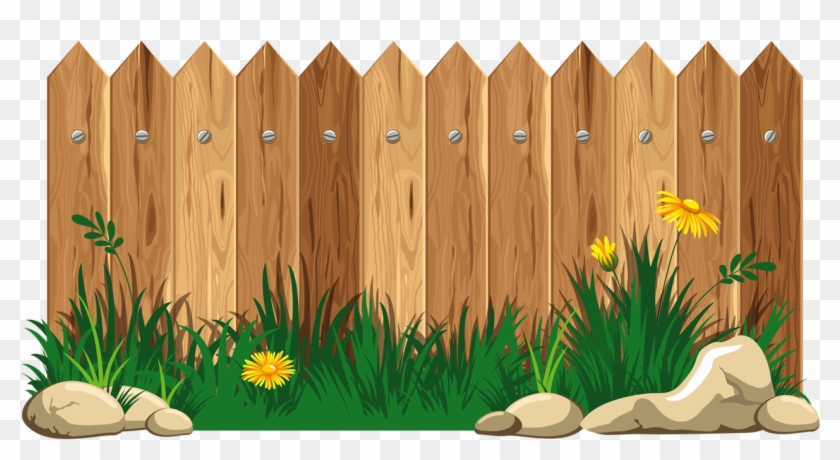 Gate Clipart Wooden Fencing - Wood Fence Clipart - Png Download #2556238
