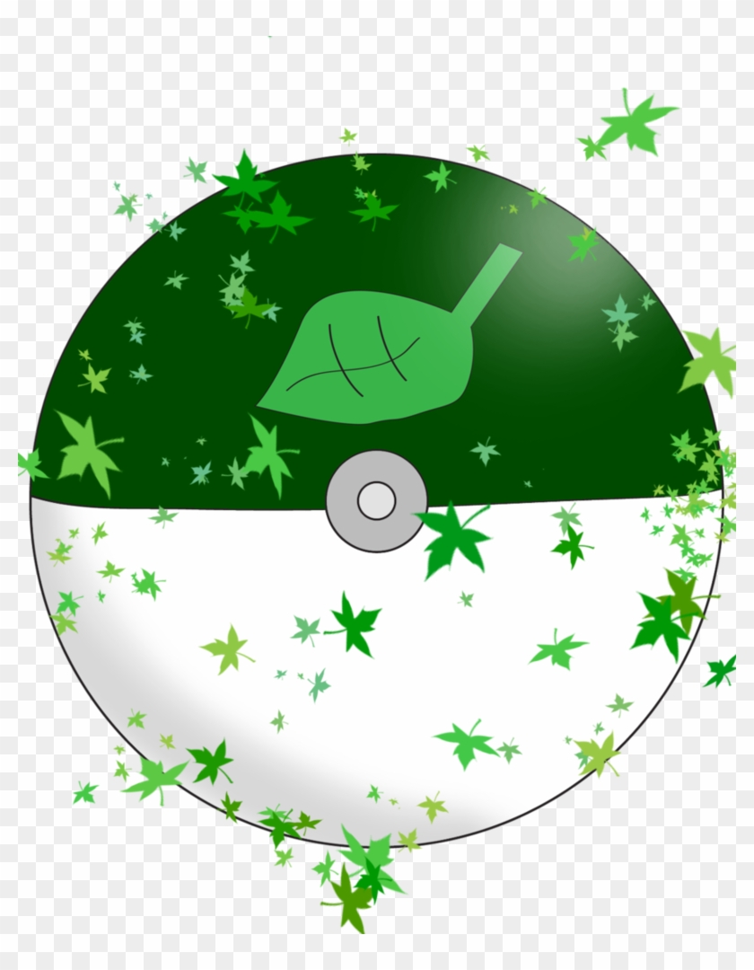 By Water Dragon - Grass Pokeball Clipart