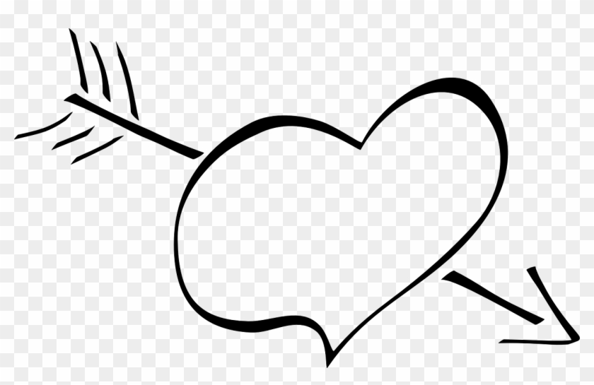 Heart Arrow Love Cupid Png Image - Heart With Arrow Clipart Transparent Png #2557318