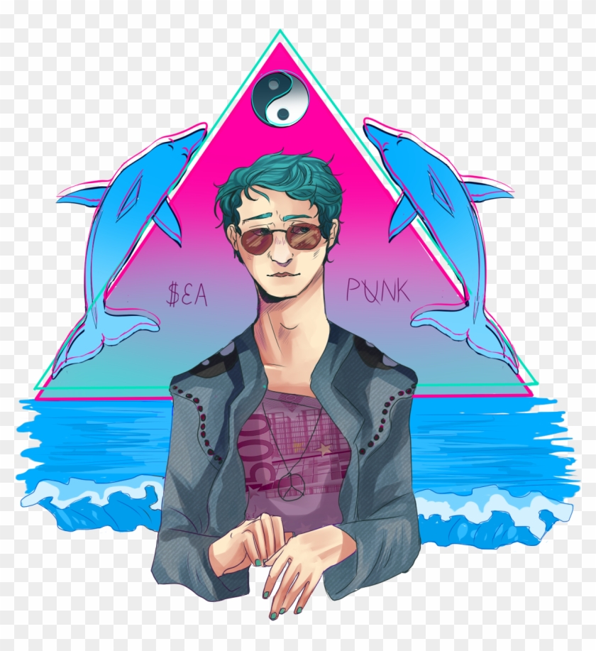 Sea Punk, Castiel - Seapunk Dolphin Png Clipart