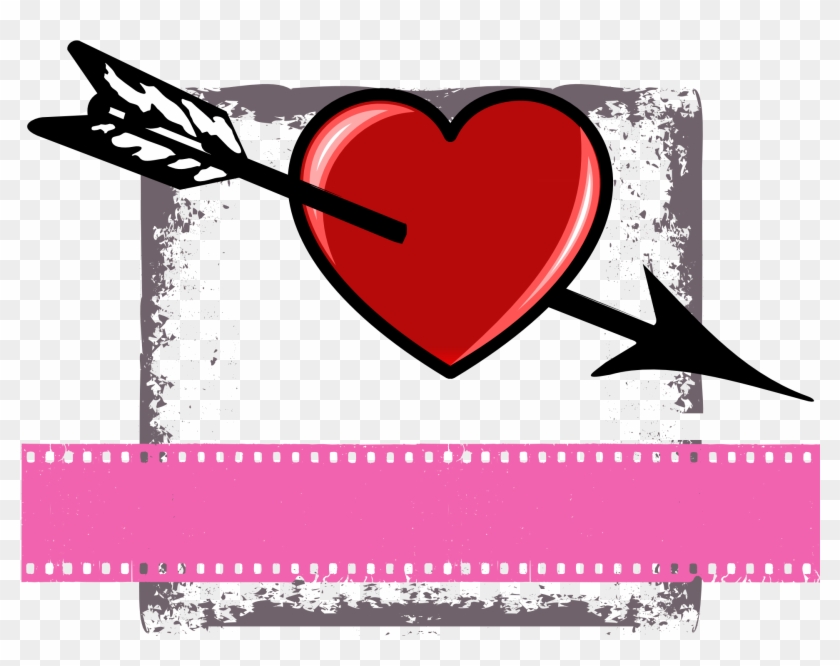 Valentine Heart Arrow Png Image - Imagen De Versos Romanticos Clipart #2557407