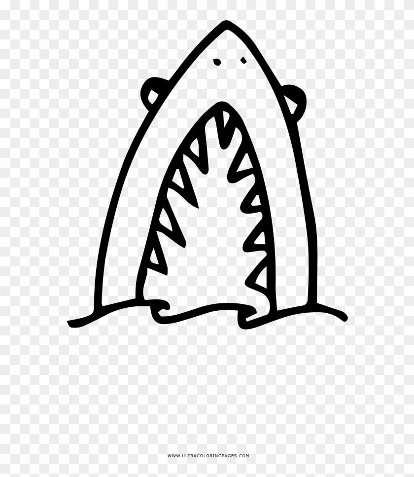 Shark Attack Coloring Page Clipart